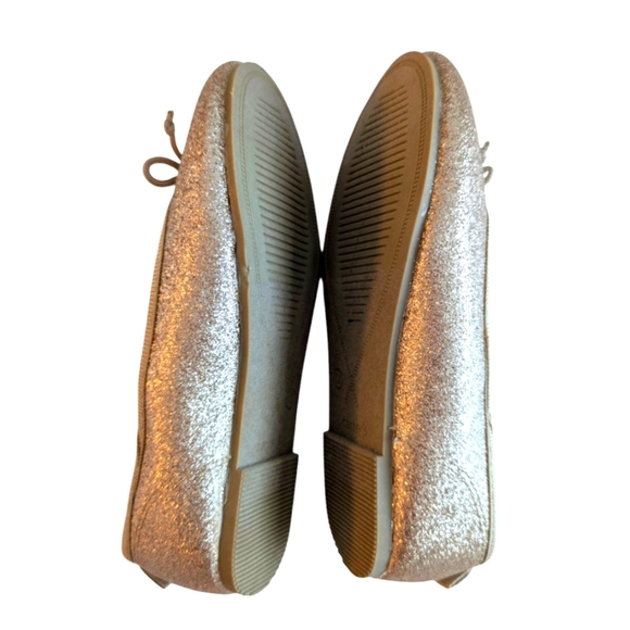 NWOT Carter's Girls Shoes Sparkly Gold Ballet Flats Size 12 - Picture 5 of 8